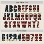 Personalized Vintage USA Flag Baseball Jersey in Cream Black-Red - Custom Sports Apparel Personalized Cream Vintage USA Flag