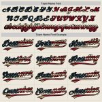 Custom Vintage USA Flag Softball Jersey - Personalized Black Two-Button Unisex with Name and Number Personalized Cream Vintage