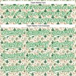 Customizable 3D Pattern Deer Baseball Jersey with Name and Number - Cream White Grass Green Personalized Cream White-Grass