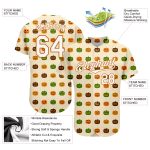 Personalized Halloween Pumpkins Baseball Jersey - Cream White, Texas Orange 3D Design Personalized Cream White-Texas Orange