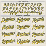Personalized Two Tone Bomber Jacket in Cream Yellow and Royal - Full-Snap Varsity Letterman Personalized Cream Yellow-Royal