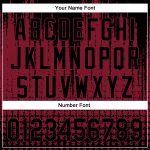 Custom Name and Number Baseball Jersey, Authentic 3D Pattern Design in Crimson and Black, Abstract Shape Personalized Crimson