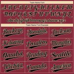 Personalized Authentic Baseball Jersey in Crimson and Black City Cream Personalized Crimson Black-City Cream Authentic Baseball