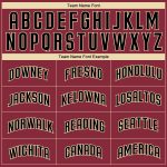 Custom Name and Number Authentic Baseball Jersey - Personalized Crimson Black-City Cream Design Personalized Crimson Black-City
