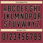 Custom Name and Number Authentic Baseball Jersey - Personalized Crimson Black-City Cream Design Personalized Crimson Black-City