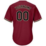 Custom Name & Number Baseball Jersey Shirt - Personalized Crimson Black-City Cream Authentic Throwback Rib-Knit Design Personalized