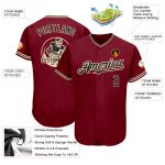 Personalized Crimson Black Cream Baseball Jersey for Men Women - Style 103 Personalized Crimson Black-City Cream Baseball