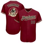 Personalized Crimson Black Cream Baseball Jersey for Men Women - Style 103 Personalized Crimson Black-City Cream Baseball