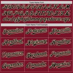 Personalized Crimson Black Cream Baseball Jersey for Men Women - Style 103 Personalized Crimson Black-City Cream Baseball