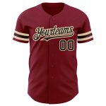 Personalized Customized Crimson Black City Cream Baseball Jersey for Men Women Adults 104 Personalized Crimson Black-City
