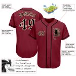 Personalized Crimson Black City Cream Baseball Jersey for Men and Women Personalized Crimson Black-City Cream Baseball Jersey