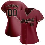 Personalized Crimson Black City Cream Baseball Jersey - Custom Sports Apparel for Fans Personalized Crimson Black-City Cream