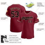 Personalized Crimson Black City Cream Baseball Jersey - Custom Sports Apparel for Fans Personalized Crimson Black-City Cream