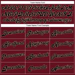 Personalized Crimson Black Baseball Jersey - Custom City Cream Jersey for Men Personalized Crimson Black-City Cream Baseball