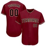 Personalized Crimson Black Baseball Jersey - City Cream Style Personalized Crimson Black-City Cream Baseball Jersey