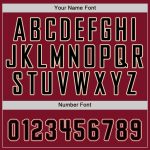Custom Name and Number Baseball Jersey - Personalized Crimson Black-City Cream Team Jersey Personalized Crimson Black-City