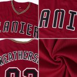 Personalized Crimson Black Baseball Jersey - City Cream Style Personalized Crimson Black-City Cream Baseball Jersey