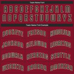 Custom Performance T-Shirt with Personalized Team Name and Number in Crimson Black-City Cream Personalized Crimson Black-City