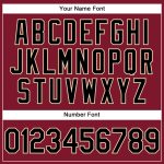 Custom Crimson Black-City Cream Performance Golf Polo Shirt with Personalized Name and Number Personalized Crimson Black-City