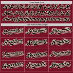 Personalized Crimson Black Baseball Jersey with Cream Raglan Sleeves Personalized Crimson Black-City Cream Raglan Sleeves