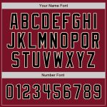 Personalized Crimson Black Baseball Jersey with Cream Raglan Sleeves Personalized Crimson Black-City Cream Raglan Sleeves