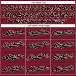Personalized Baseball Jersey Shirt - Crimson Black City Cream Throwback Rib-Knit Personalized Crimson Black-City Cream Throwback