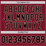 Custom Unisex Softball Jersey - Crimson Black-City Cream Two-Button Design Personalized Crimson Black-City Cream Two-Button