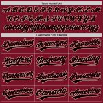 Custom Unisex Softball Jersey - Crimson Black-City Cream Two-Button Design Personalized Crimson Black-City Cream Two-Button