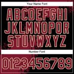 Personalized Unisex Softball Jersey - Crimson Black-Cream 3D Abstract Brush Stroke, Two-Button Design Personalized Crimson