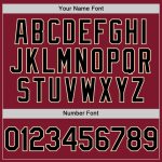 Personalized 3D Gradient Twinkle Star Baseball Jersey in Crimson Black-Cream Personalized Crimson Black-Cream 3D Gradient