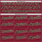 Personalized 3D Gradient Twinkle Star Baseball Jersey in Crimson Black-Cream Personalized Crimson Black-Cream 3D Gradient