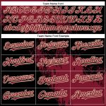Custom Name and Number Unisex Softball Jersey - Personalized Crimson Black-Cream 3D Brush Stroke Pattern Personalized Crimson