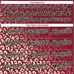 Custom Name Number Baseball Jersey Leopard Print Fade 3D Pattern Crimson Black-Cream Fashion Authentic Team Personalized