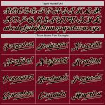 Custom Name Number Baseball Jersey - Personalized Crimson Black-Cream Authentic Split Fashion Team Jersey Personalized Crimson