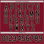 Custom Crimson Black Cream Bomber Varsity Letterman Jacket Full-Snap for Men Personalized Crimson Black-Cream Bomber Full-Snap