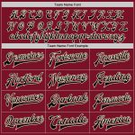 Crimson Black-Cream Personalized Letterman Bomber Jacket Full-Snap Varsity Personalized Crimson Black-Cream Bomber Full-Snap