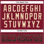 Personalized Fashion Baseball Jersey in Crimson Black Cream Color Personalized Crimson Black-Cream Drift Fashion Baseball