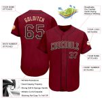 Personalized Fashion Baseball Jersey in Crimson Black Cream Color Personalized Crimson Black-Cream Drift Fashion Baseball