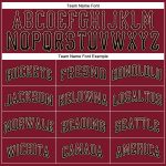 Personalized Fashion Baseball Jersey in Crimson Black Cream Color Personalized Crimson Black-Cream Drift Fashion Baseball