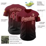 Personalized Crimson Black Cream Fade Baseball Jersey for Men and Women Personalized Crimson Black-Cream Fade Fashion Baseball