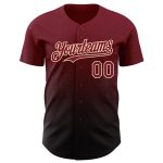 Personalized Crimson Black Cream Fade Baseball Jersey for Men and Women Personalized Crimson Black-Cream Fade Fashion Baseball