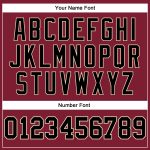 Custom Name and Number Long Sleeve Performance T-Shirt - Personalized Crimson Black-Cream Team Shirt Personalized Crimson