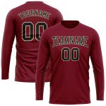 Personalized Performance T-Shirt in Crimson Black-Cream Long Sleeve Personalized Crimson Black-Cream Long Sleeve Performance