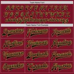 Personalized Two Tone Varsity Letterman Jacket - Crimson Black Cream-Old Gold Full-Snap Bomber Personalized Crimson Black