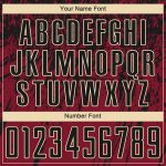 Custom Name and Number Personalized Sublimation Soccer Uniform Jersey in Crimson Black-Cream Personalized Crimson Black-Cream