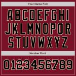 Personalized Two Tone Baseball Jersey in Crimson and Black-Cream Colors Personalized Crimson Black-Cream Two Tone Baseball