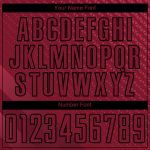 Personalized Sublimation Soccer Uniform Jersey - Crimson Black Geometric Shapes Personalized Crimson Black Geometric Shapes