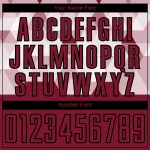 Personalized Crimson Black Geometric Soccer Jersey Uniform - Custom Sublimation Design Personalized Crimson Black Geometric