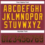 Custom Name Number Baseball Jersey in Crimson Black Gold - Authentic Drift Fashion Team Jersey Personalized Crimson Black-Gold