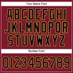 Custom Team Sleeveless Baseball Jersey with Personalized Name & Number - Crimson Black Gold Authentic Personalized Crimson